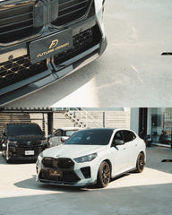 BMW X2 IX2 M35i sDrive28i xDrive28i U10 (with M-Sport bumper) 2024-ON with Aftermarket Parts - V2 Front Lip Pre-preg Carbon Fiber / FRP from Future Design