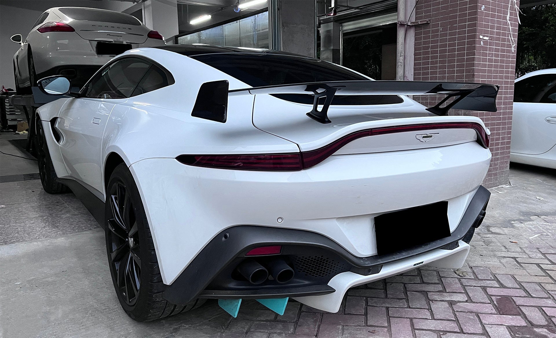 Aston Martin Vantage V8 V12 2019 2020 2021 2022 2023 with Aftermarket Parts - F1 Style Rear Wing Carbon Fiber from G Performance