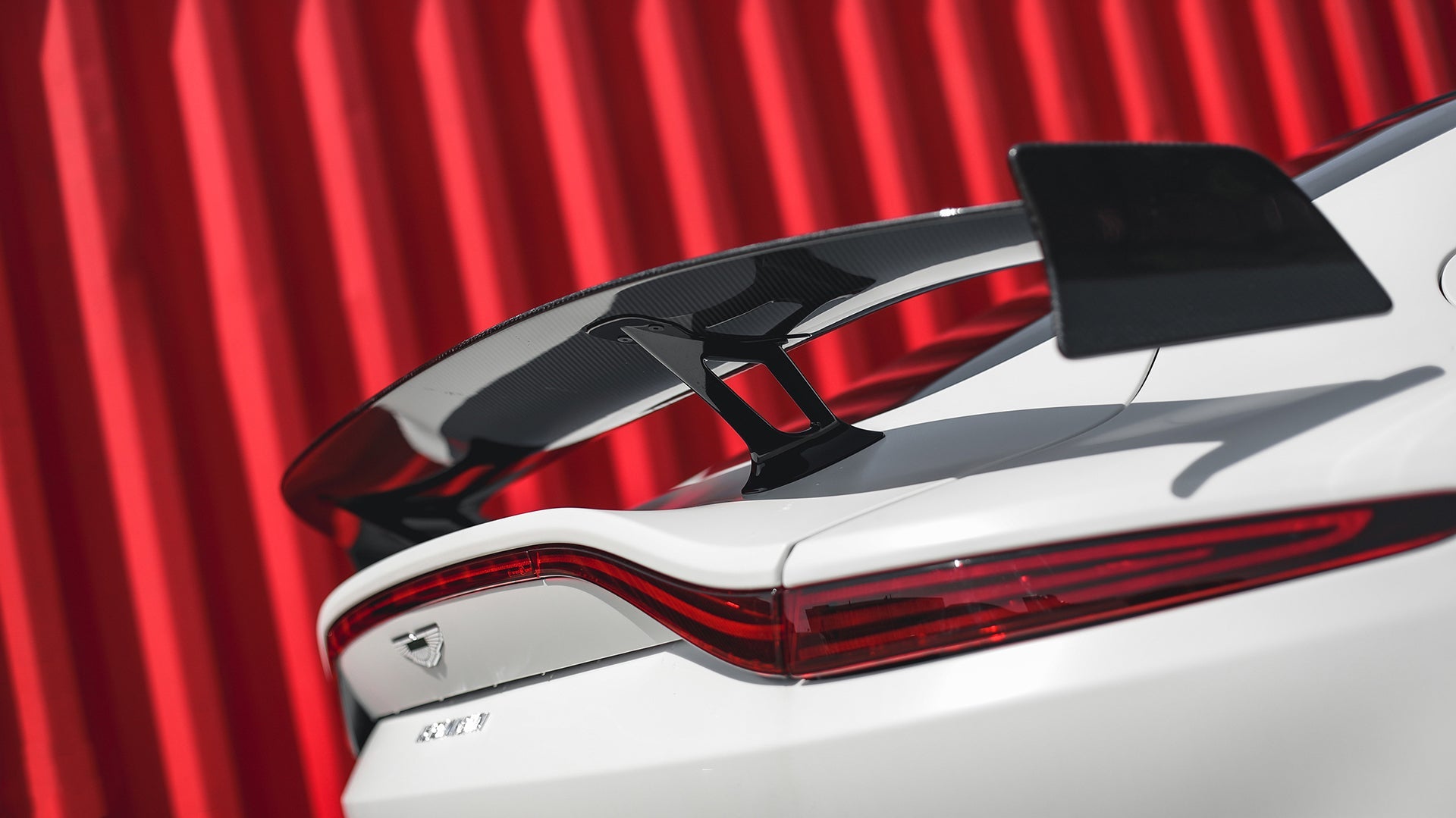 Aston Martin Vantage V8 V12 2019 2020 2021 2022 2023 with Aftermarket Parts - F1 Style Rear Wing Carbon Fiber from G Performance