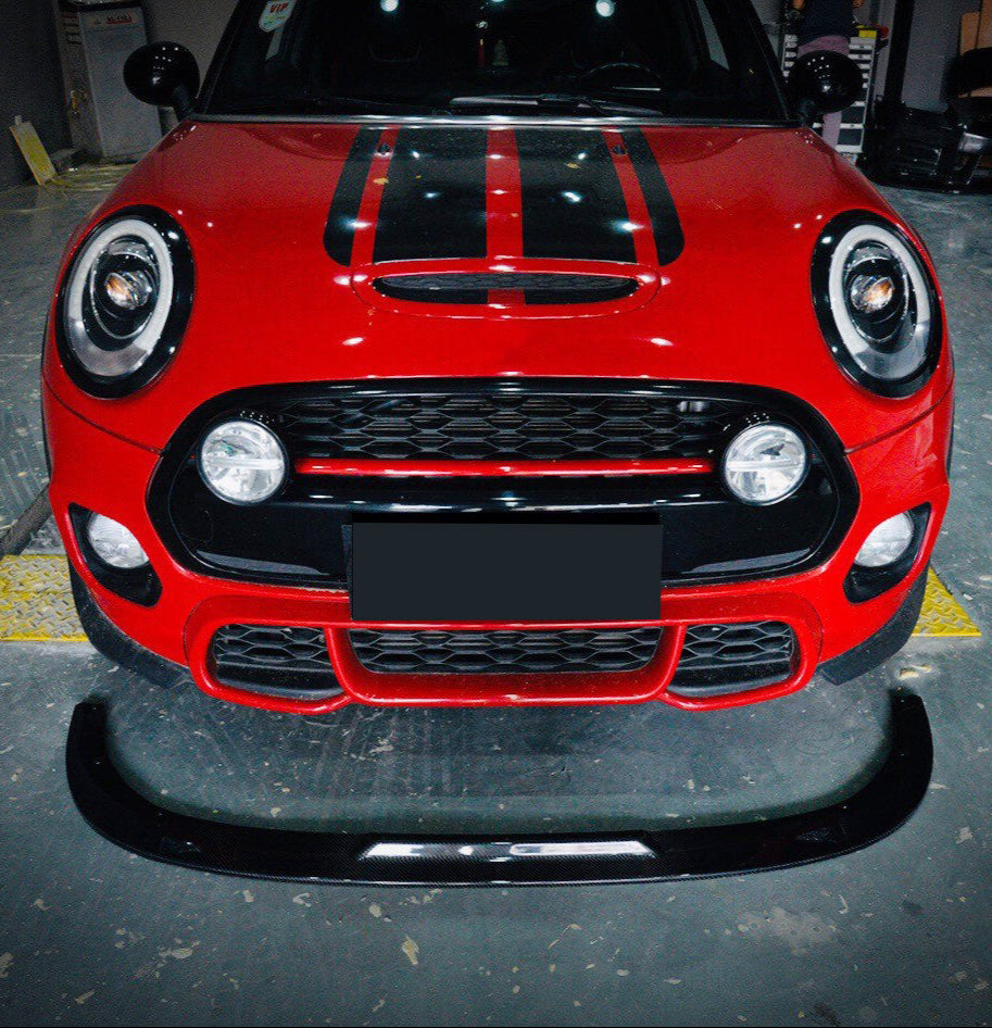 MINI Cooper JCW (John Cooper Works) S Base F56 2014 2015 2016 2017 2018 Pre-LCI with Aftermarket Parts - GC Style Front Lip Carbon Fiber from G Performance