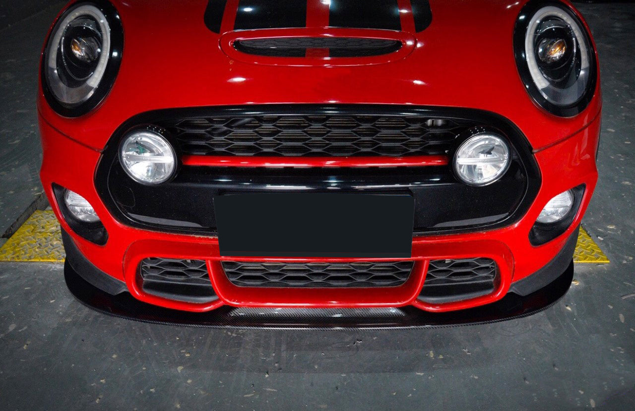 MINI Cooper JCW (John Cooper Works) S Base F56 2014 2015 2016 2017 2018 Pre-LCI with Aftermarket Parts - GC Style Front Lip Carbon Fiber from G Performance