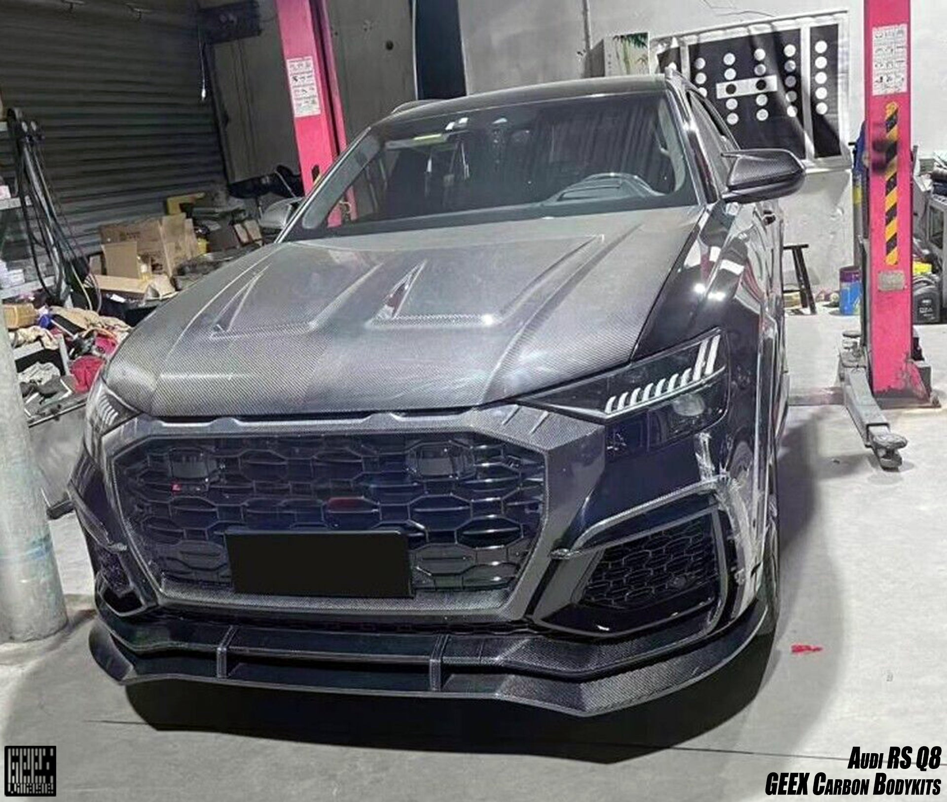 Audi RSQ8 2021-ON with Aftermarket Parts - Front Lip Carbon Fiber from Geex Village