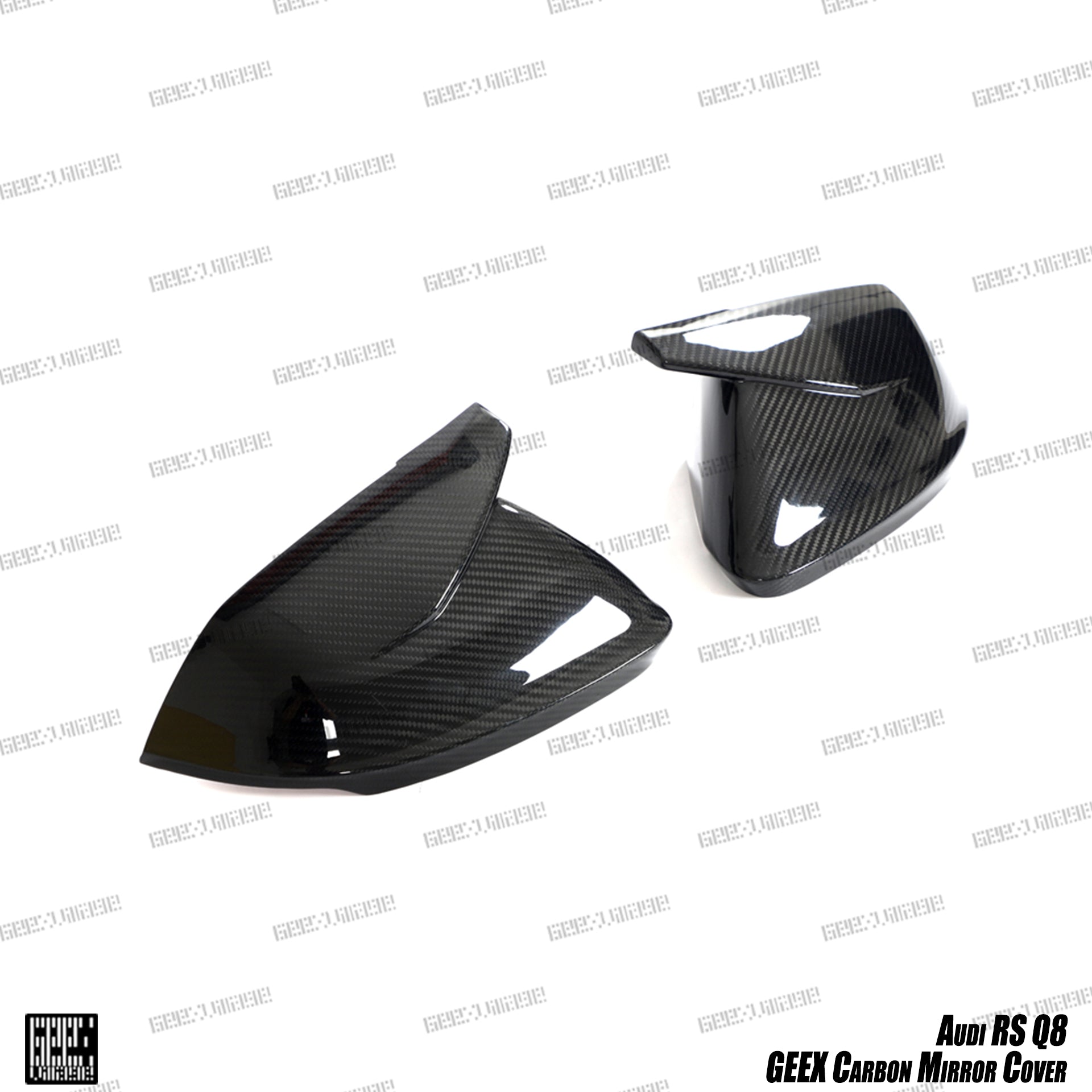 Audi RSQ8 SQ8 Q8 2020-ON with Aftermarket Parts - Mirror Covers Pre-preg Carbon Fiber from Geex Village