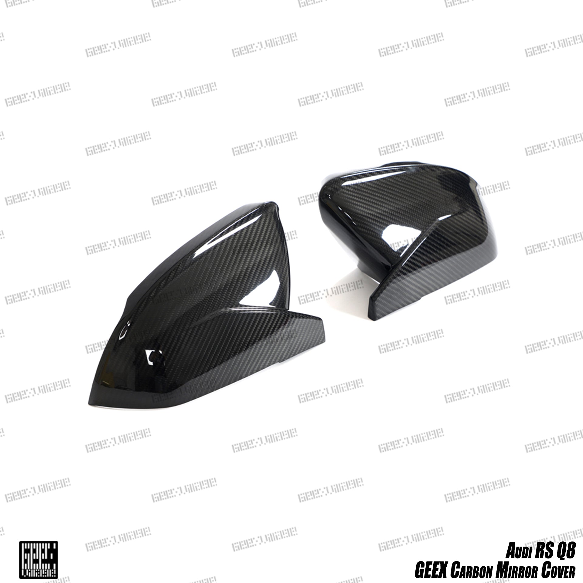 Audi RSQ8 SQ8 Q8 2020-ON with Aftermarket Parts - Mirror Covers Pre-preg Carbon Fiber from Geex Village