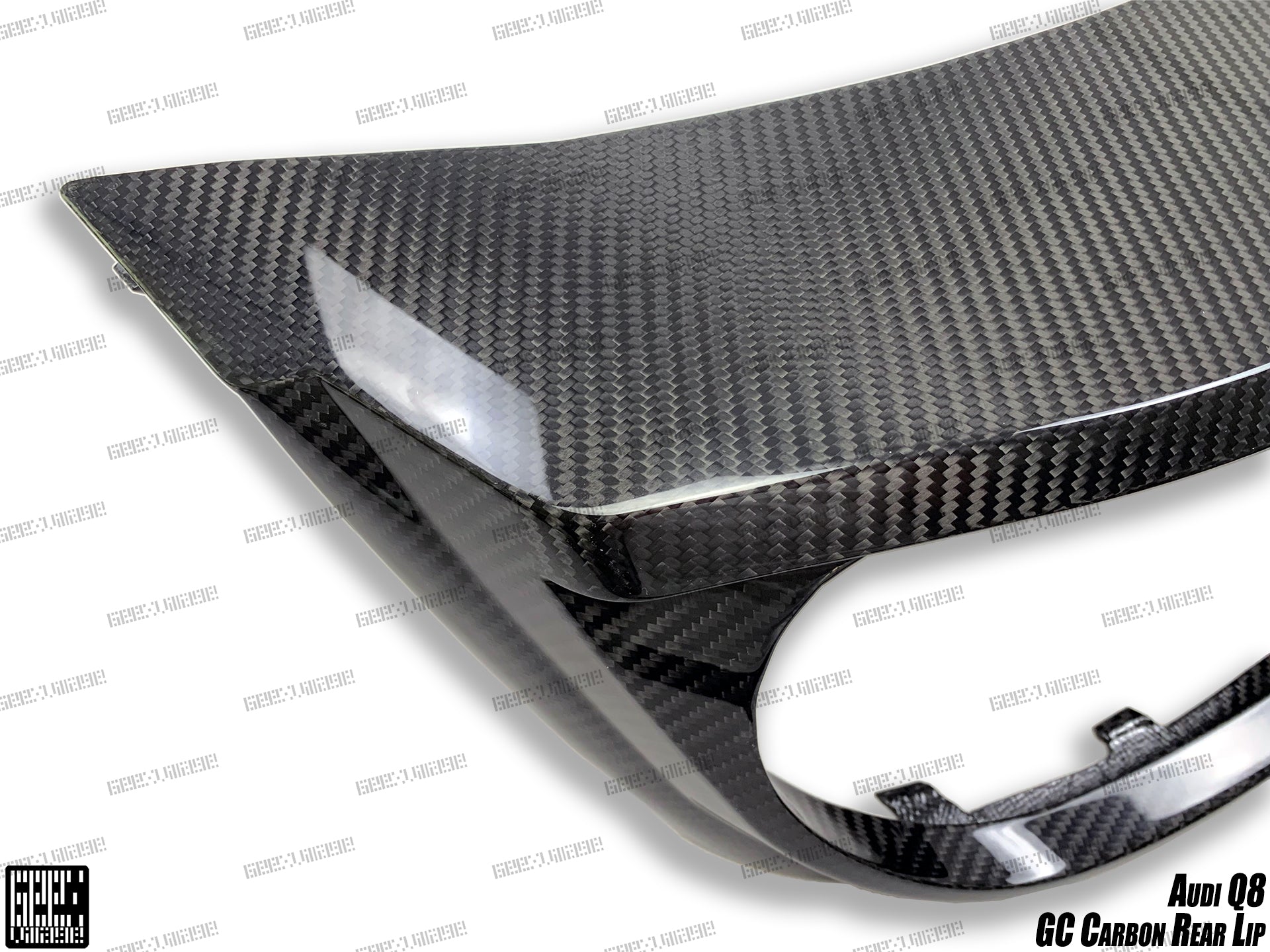 Audi SQ8 Q8 (Exhaust tips not included) 2020-ON with Aftermarket Parts - GC Style Rear Diffuser Pre-preg Carbon Fiber from Geex Village