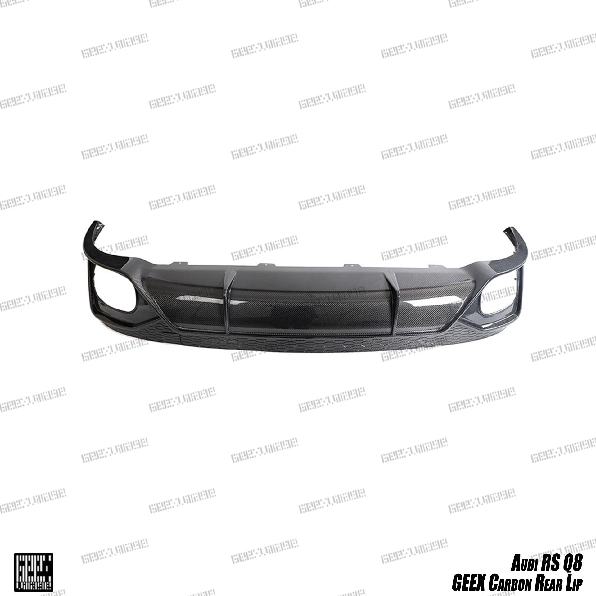 Audi SQ8 Q8 (Exhaust tips not included) 2020-ON with Aftermarket Parts - Rear Diffuser Carbon Fiber from Geex Village