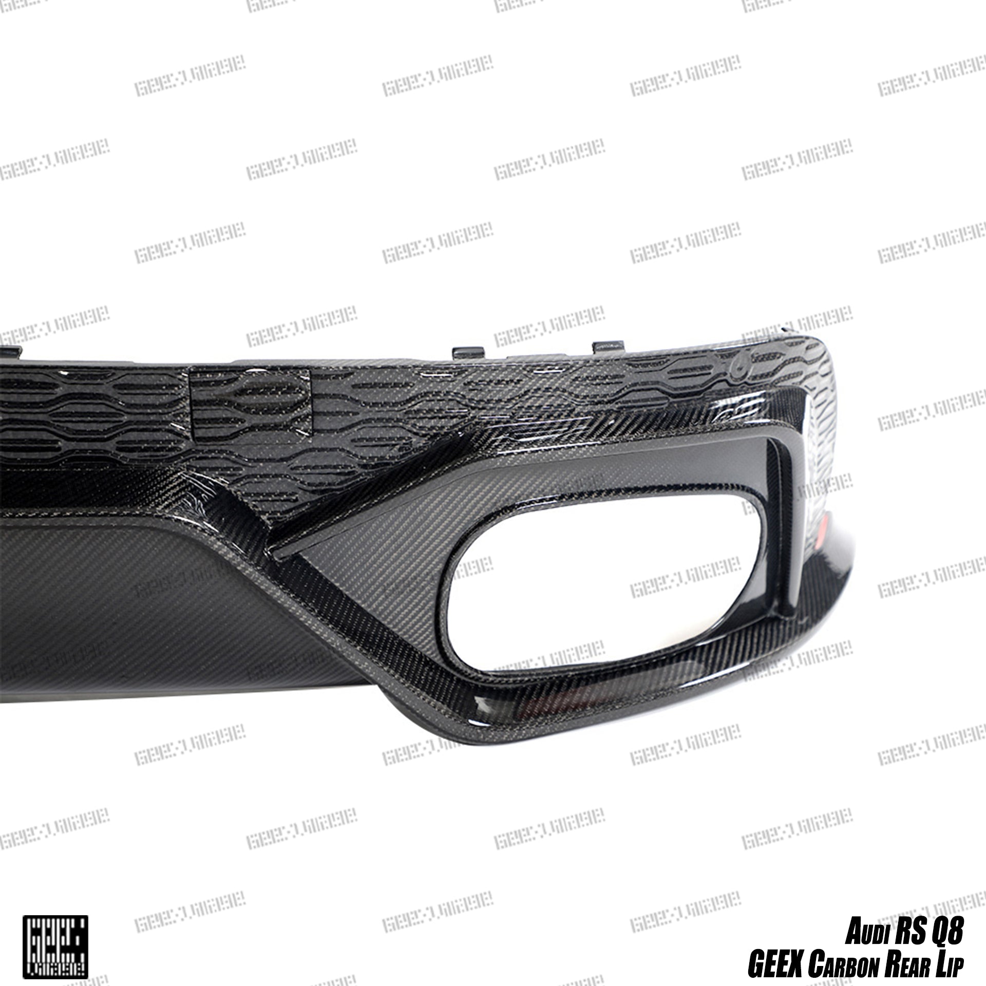 Audi SQ8 Q8 (Exhaust tips not included) 2020-ON with Aftermarket Parts - Rear Diffuser Carbon Fiber from Geex Village