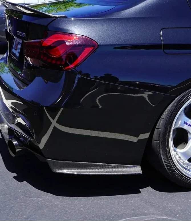 BMW 3 Series M Sport 340i 335i F30 2012 2013 2014 2015 2016 2017 2018 2019 with Aftermarket Parts - Rear Canards Carbon Fiber from Geex Village