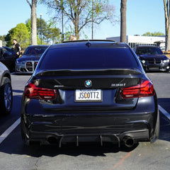 BMW 3 Series M Sport 340i 335i F30 2012 2013 2014 2015 2016 2017 2018 2019 with Aftermarket Parts - Rear Diffuser & Rear Diffuser Undertray Carbon Fiber from Geex Village