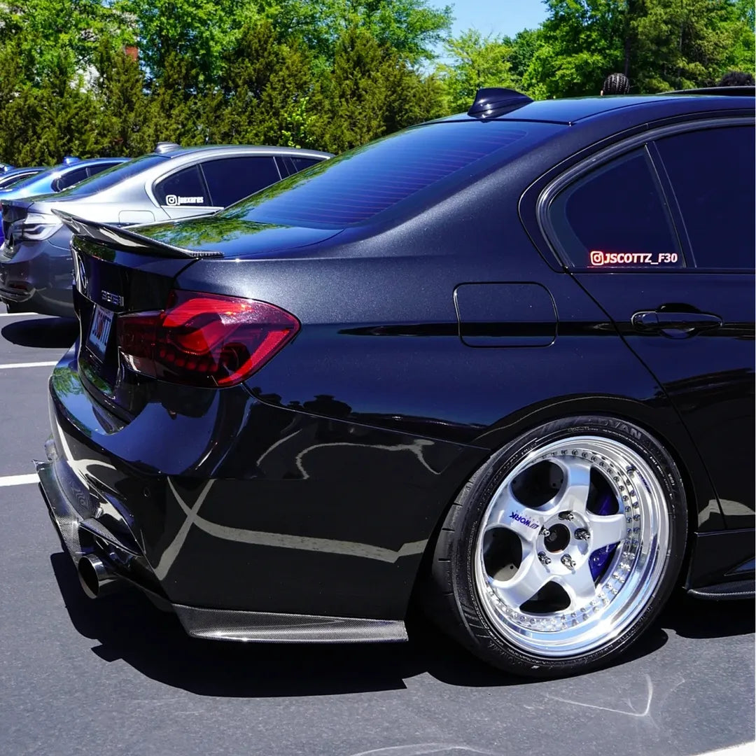 BMW 3 Series M Sport 340i 335i F30 2012 2013 2014 2015 2016 2017 2018 2019 with Aftermarket Parts - Rear Diffuser & Rear Diffuser Undertray Carbon Fiber from Geex Village