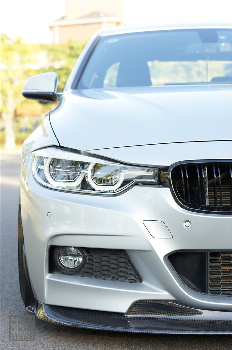 BMW 3 Series M Sport 340i 335i F30 F31 2012 2013 2014 2015 2016 2017 2018 2019 with Aftermarket Parts - V1 Front Lip & Front Side Splitters Carbon Fiber from Geex Village