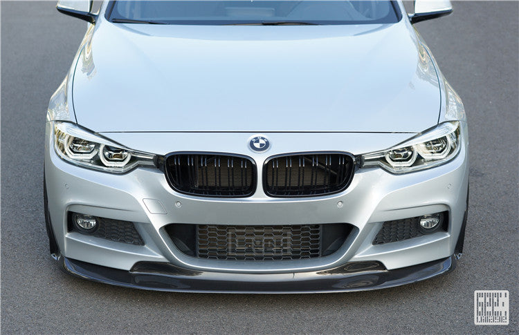BMW 3 Series M Sport 340i 335i F30 F31 2012 2013 2014 2015 2016 2017 2018 2019 with Aftermarket Parts - V1 Front Lip & Front Side Splitters Carbon Fiber from Geex Village