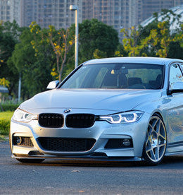 BMW 3 Series M Sport 340i 335i F30 F31 2012 2013 2014 2015 2016 2017 2018 2019 with Aftermarket Parts - V1 Front Lip & Front Side Splitters Carbon Fiber from Geex Village