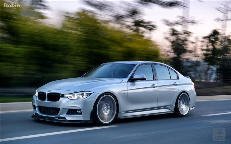 BMW 3 Series M Sport 340i 335i F30 F31 2012 2013 2014 2015 2016 2017 2018 2019 with Aftermarket Parts - V1 Front Lip & Front Side Splitters Carbon Fiber from Geex Village