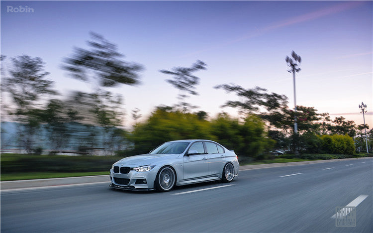 BMW 3 Series M Sport 340i 335i F30 F31 2012 2013 2014 2015 2016 2017 2018 2019 with Aftermarket Parts - V1 Front Lip & Front Side Splitters Carbon Fiber from Geex Village