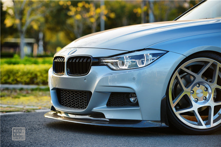 BMW 3 Series M Sport 340i 335i F30 F31 2012 2013 2014 2015 2016 2017 2018 2019 with Aftermarket Parts - V1 Front Lip & Front Side Splitters Carbon Fiber from Geex Village