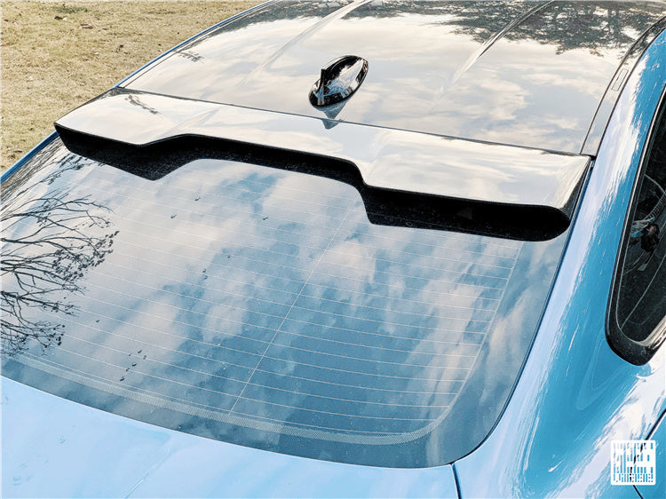 BMW 4 Series 440i 435i 430i 428i F32 Coupe 2014 2015 2016 2017 2018 2019 2020 & M4 F82 Coupe 2014 2015 2016 2017 2018 2019 2020 with Aftermarket Parts - Rear Roof Spoiler Carbon Fiber from Geex Village