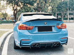 BMW 4 Series 440i 435i 430i 428i F32 Coupe 2014 2015 2016 2017 2018 2019 2020 & M4 F82 Coupe 2014 2015 2016 2017 2018 2019 2020 with Aftermarket Parts - Rear Roof Spoiler Carbon Fiber from Geex Village