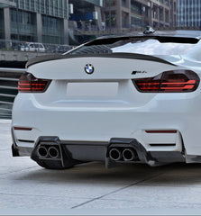 BMW 4 Series 440i 435i 430i 428i F32 Coupe 2014 2015 2016 2017 2018 2019 2020 & M4 F82 Coupe 2014 2015 2016 2017 2018 2019 2020 with Aftermarket Parts - Rear Lip Spoiler Carbon Fiber from Geex Village
