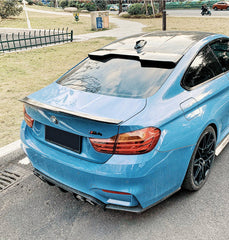 BMW 4 Series 440i 435i 430i 428i F32 Coupe 2014 2015 2016 2017 2018 2019 2020 & M4 F82 Coupe 2014 2015 2016 2017 2018 2019 2020 with Aftermarket Parts - Rear Roof Spoiler Carbon Fiber from Geex Village