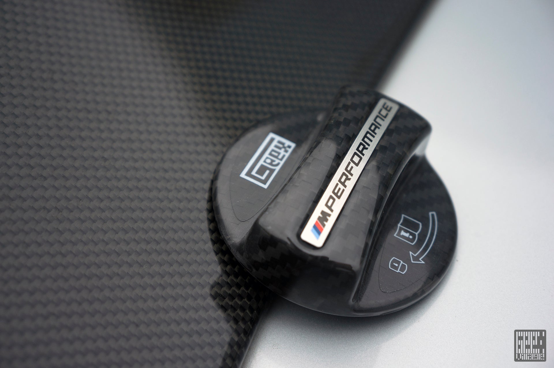 BMW M3 M3C M3CS F80 F81 2014 2015 2016 2017 2018 & M4 M4C M4CS M4CSL F82 F83 2014 2015 2016 2017 2018 2019 2020 with Aftermarket Parts - MP M Performance Style Fuel Filler Cap Carbon Fiber from Geex Village
