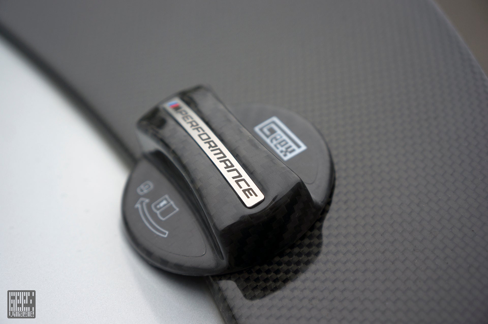 BMW M3 M3C M3CS F80 F81 2014 2015 2016 2017 2018 & M4 M4C M4CS M4CSL F82 F83 2014 2015 2016 2017 2018 2019 2020 with Aftermarket Parts - MP M Performance Style Fuel Filler Cap Carbon Fiber from Geex Village
