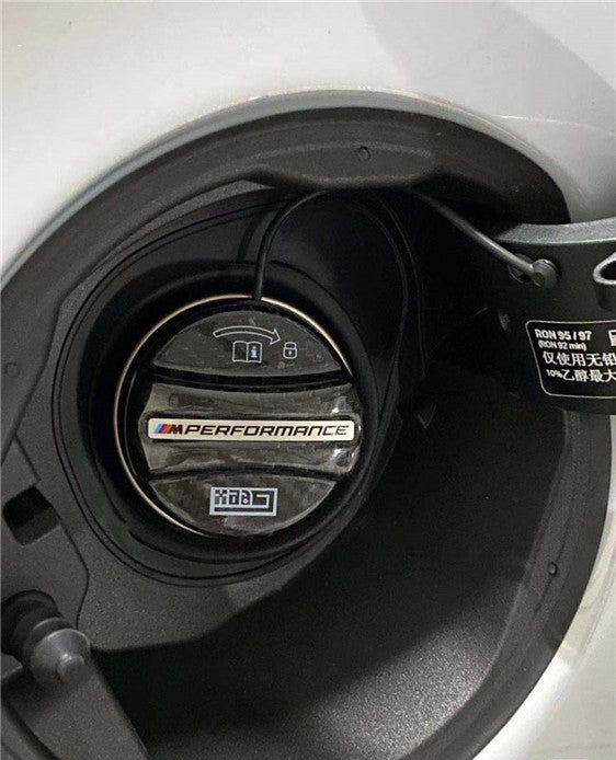 BMW M3 M3C M3CS F80 F81 2014 2015 2016 2017 2018 & M4 M4C M4CS M4CSL F82 F83 2014 2015 2016 2017 2018 2019 2020 with Aftermarket Parts - MP M Performance Style Fuel Filler Cap Carbon Fiber from Geex Village
