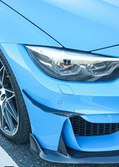 BMW M3CS M3C M3 F81 F80 2014 2015 2016 2017 2018 & M4CS M4C M4 F83 F82 2014 2015 2016 2017 2018 2019 2020 with Aftermarket Parts - Front Canards Carbon Fiber from Geex Village