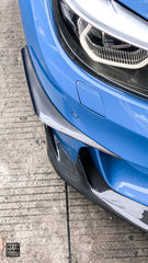 BMW M3CS M3C M3 F81 F80 2014 2015 2016 2017 2018 & M4CS M4C M4 F83 F82 2014 2015 2016 2017 2018 2019 2020 with Aftermarket Parts - Front Canards Carbon Fiber from Geex Village