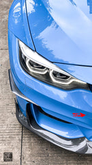 BMW M3CS M3C M3 F81 F80 2014 2015 2016 2017 2018 & M4CS M4C M4 F83 F82 2014 2015 2016 2017 2018 2019 2020 with Aftermarket Parts - Front Canards Carbon Fiber from Geex Village