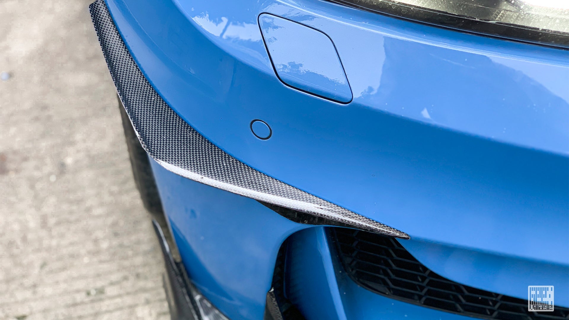 BMW M3CS M3C M3 F81 F80 2014 2015 2016 2017 2018 & M4CS M4C M4 F83 F82 2014 2015 2016 2017 2018 2019 2020 with Aftermarket Parts - Front Canards Carbon Fiber from Geex Village