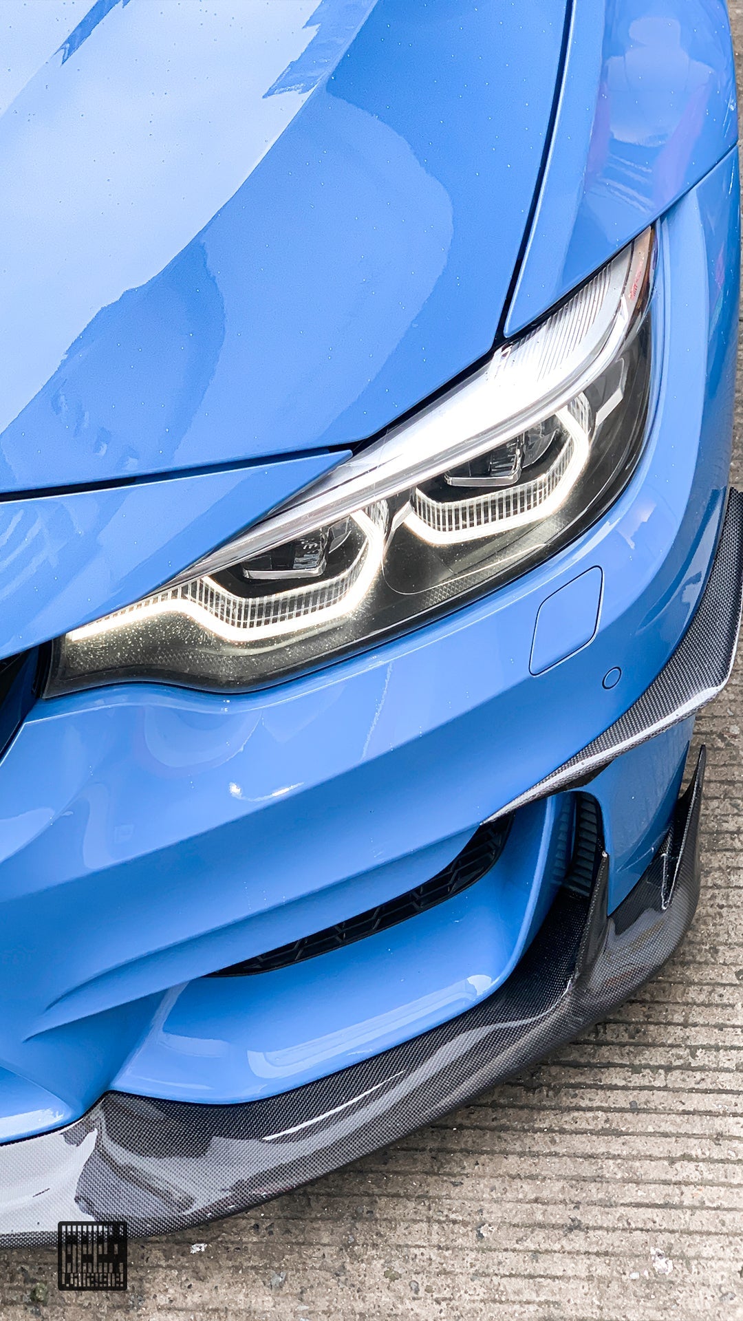 BMW M3CS M3C M3 F81 F80 2014 2015 2016 2017 2018 & M4CS M4C M4 F83 F82 2014 2015 2016 2017 2018 2019 2020 with Aftermarket Parts - Front Canards Carbon Fiber from Geex Village