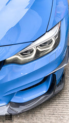 BMW M3CS M3C M3 F81 F80 2014 2015 2016 2017 2018 & M4CS M4C M4 F83 F82 2014 2015 2016 2017 2018 2019 2020 with Aftermarket Parts - Front Canards Carbon Fiber from Geex Village