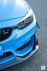 BMW M3CS M3C M3 F81 F80 2014 2015 2016 2017 2018 & M4CS M4C M4 F83 F82 2014 2015 2016 2017 2018 2019 2020 with Aftermarket Parts - Front Canards Carbon Fiber from Geex Village