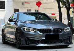 BMW M3CS M3C M3 F81 F80 2014 2015 2016 2017 2018 & M4CS M4C M4 F83 F82 2014 2015 2016 2017 2018 2019 2020 with Aftermarket Parts - Front Lip Carbon Fiber from Geex Village