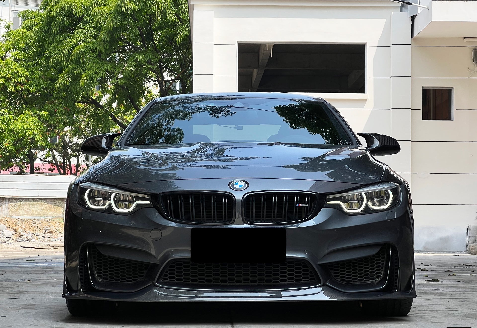 BMW M3CS M3C M3 F81 F80 2014 2015 2016 2017 2018 & M4CS M4C M4 F83 F82 2014 2015 2016 2017 2018 2019 2020 with Aftermarket Parts - Front Lip Carbon Fiber from Geex Village