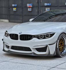 BMW M3CS M3C M3 F81 F80 2014 2015 2016 2017 2018 & M4CS M4C M4 F83 F82 2014 2015 2016 2017 2018 2019 2020 with Aftermarket Parts - Front Lip Carbon Fiber from Geex Village