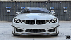 BMW M3CS M3C M3 F81 F80 2014 2015 2016 2017 2018 & M4CS M4C M4 F83 F82 2014 2015 2016 2017 2018 2019 2020 with Aftermarket Parts - Front Lip Carbon Fiber from Geex Village