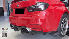 BMW M3CS M3C M3 F81 F80 2014 2015 2016 2017 2018 & M4CS M4C M4 F83 F82 2014 2015 2016 2017 2018 2019 2020 with Aftermarket Parts - Rear Canards Carbon Fiber from Geex Village