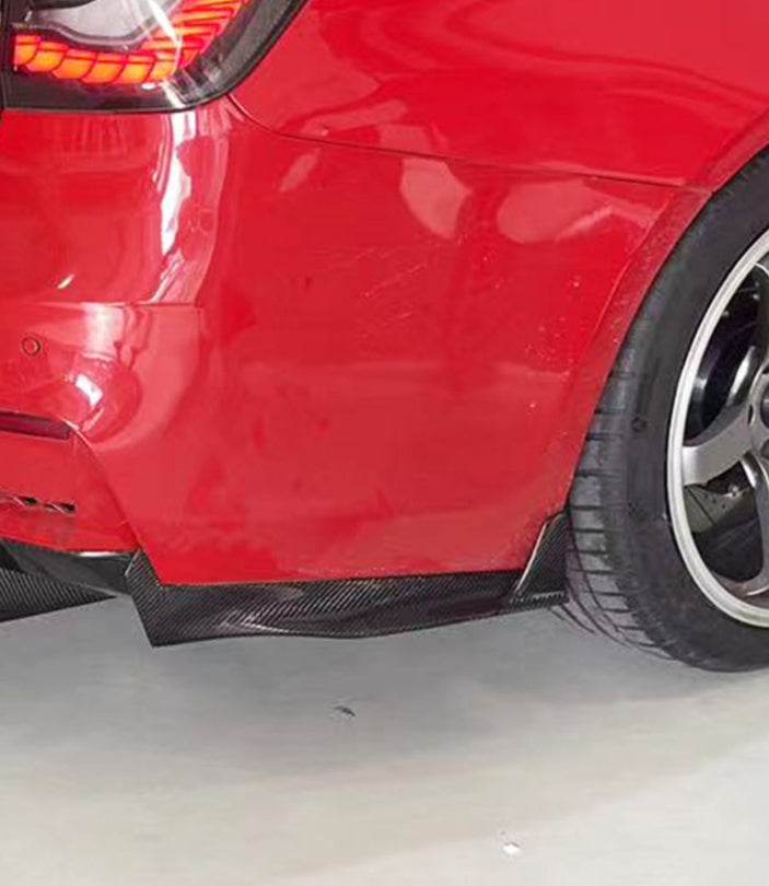 BMW M3CS M3C M3 F81 F80 2014 2015 2016 2017 2018 & M4CS M4C M4 F83 F82 2014 2015 2016 2017 2018 2019 2020 with Aftermarket Parts - Rear Canards Carbon Fiber from Geex Village