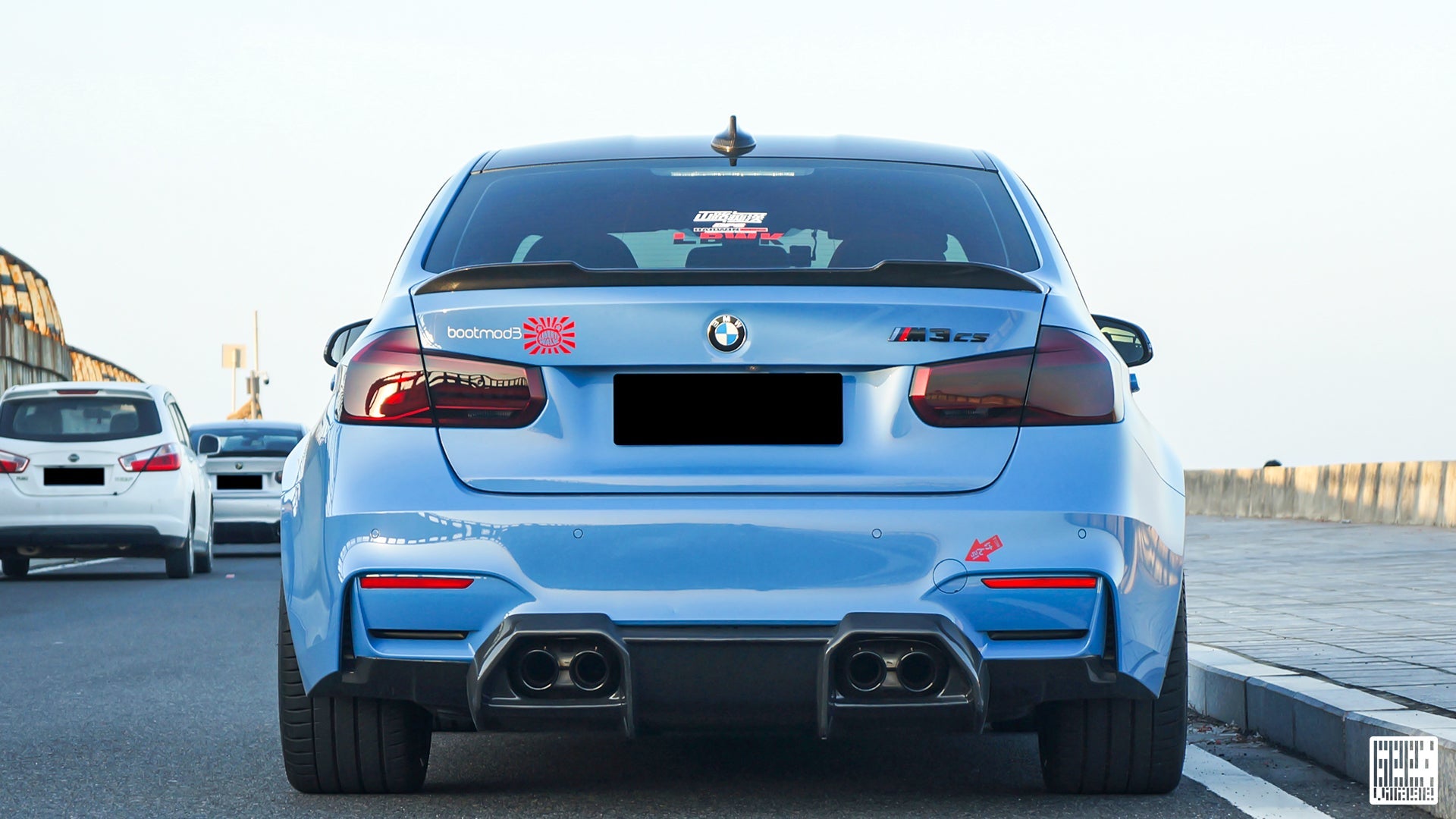 BMW M3CS M3C M3 F81 F80 2014 2015 2016 2017 2018 & M4CS M4C M4 F83 F82 2014 2015 2016 2017 2018 2019 2020 with Aftermarket Parts - Rear Diffuser & Rear Diffuser Undertray Pre-preg Carbon Fiber from Geex Village