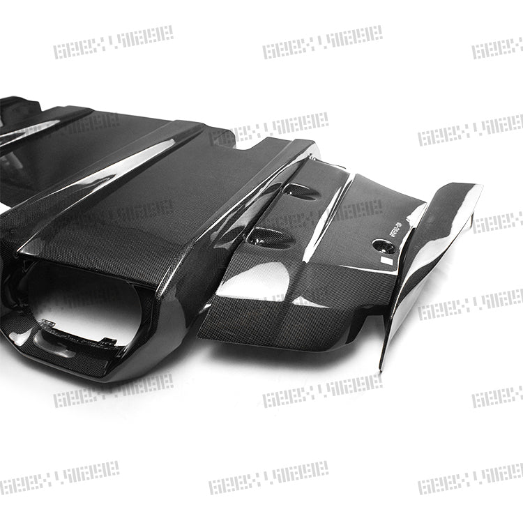 BMW M3CS M3C M3 F81 F80 2014 2015 2016 2017 2018 & M4CS M4C M4 F83 F82 2014 2015 2016 2017 2018 2019 2020 with Aftermarket Parts - Rear Diffuser & Rear Diffuser Undertray Pre-preg Carbon Fiber from Geex Village