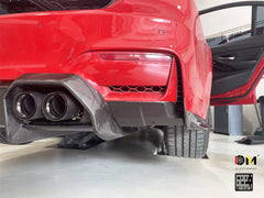 BMW M3CS M3C M3 F81 F80 2014 2015 2016 2017 2018 & M4CS M4C M4 F83 F82 2014 2015 2016 2017 2018 2019 2020 with Aftermarket Parts - Rear Diffuser & Rear Diffuser Undertray Pre-preg Carbon Fiber from Geex Village