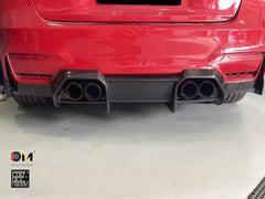 BMW M3CS M3C M3 F81 F80 2014 2015 2016 2017 2018 & M4CS M4C M4 F83 F82 2014 2015 2016 2017 2018 2019 2020 with Aftermarket Parts - Rear Diffuser & Rear Diffuser Undertray Pre-preg Carbon Fiber from Geex Village