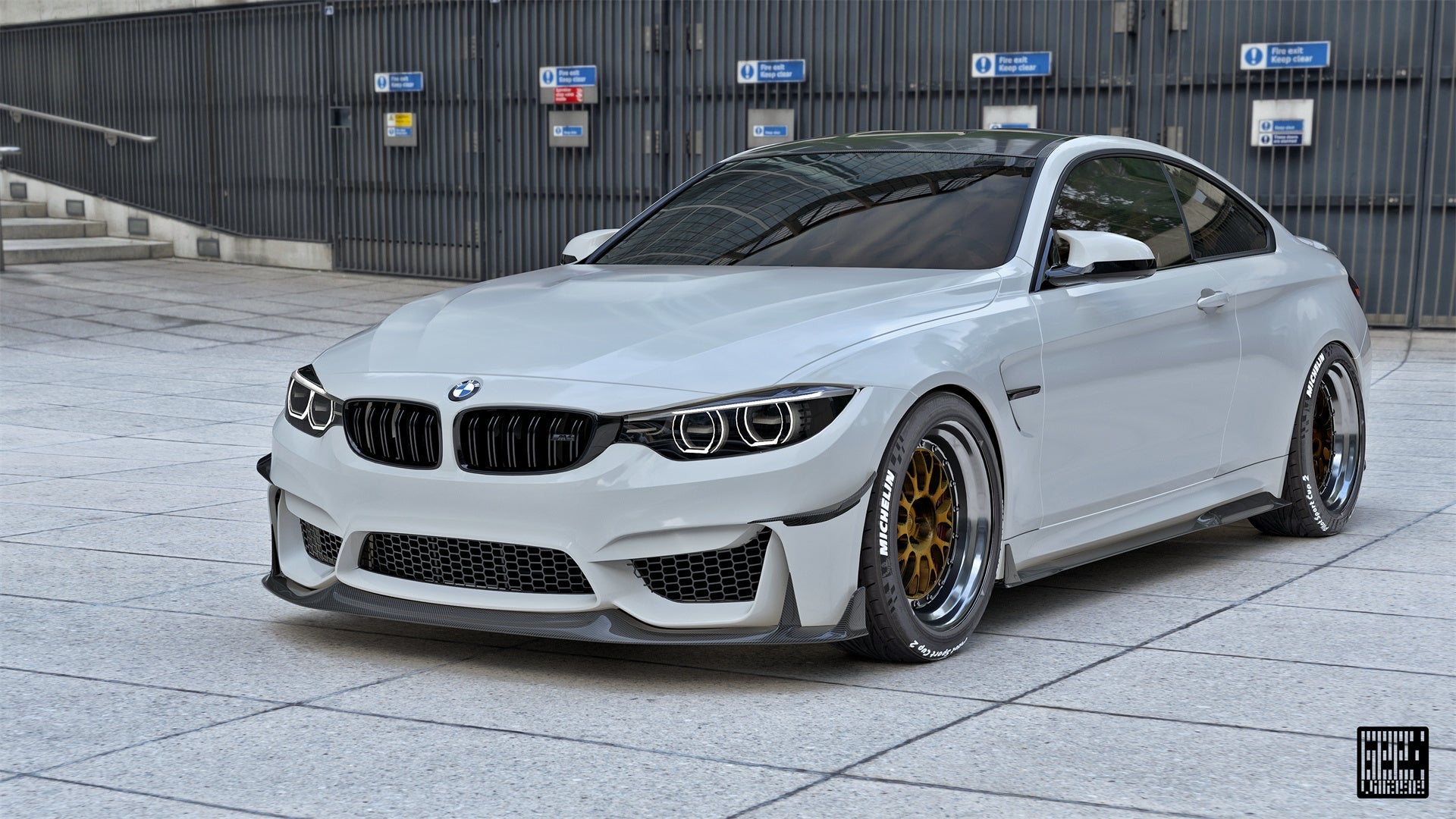 BMW M3CS M3C M3 F81 F80 2014 2015 2016 2017 2018 & M4CS M4C M4 F83 F82 2014 2015 2016 2017 2018 2019 2020 with Aftermarket Parts - Side Skirts Carbon Fiber from Geex Village