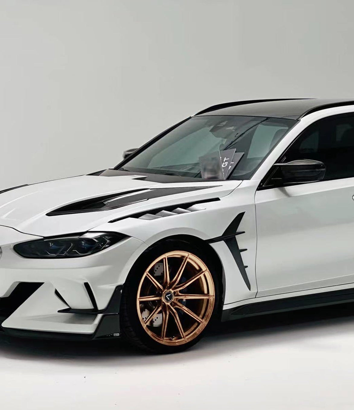 BMW M3CS M3C M3 G80 G81 2021-ON with Aftermarket Parts - Hommage+ Front Fenders Carbon Fiber from Geex Village