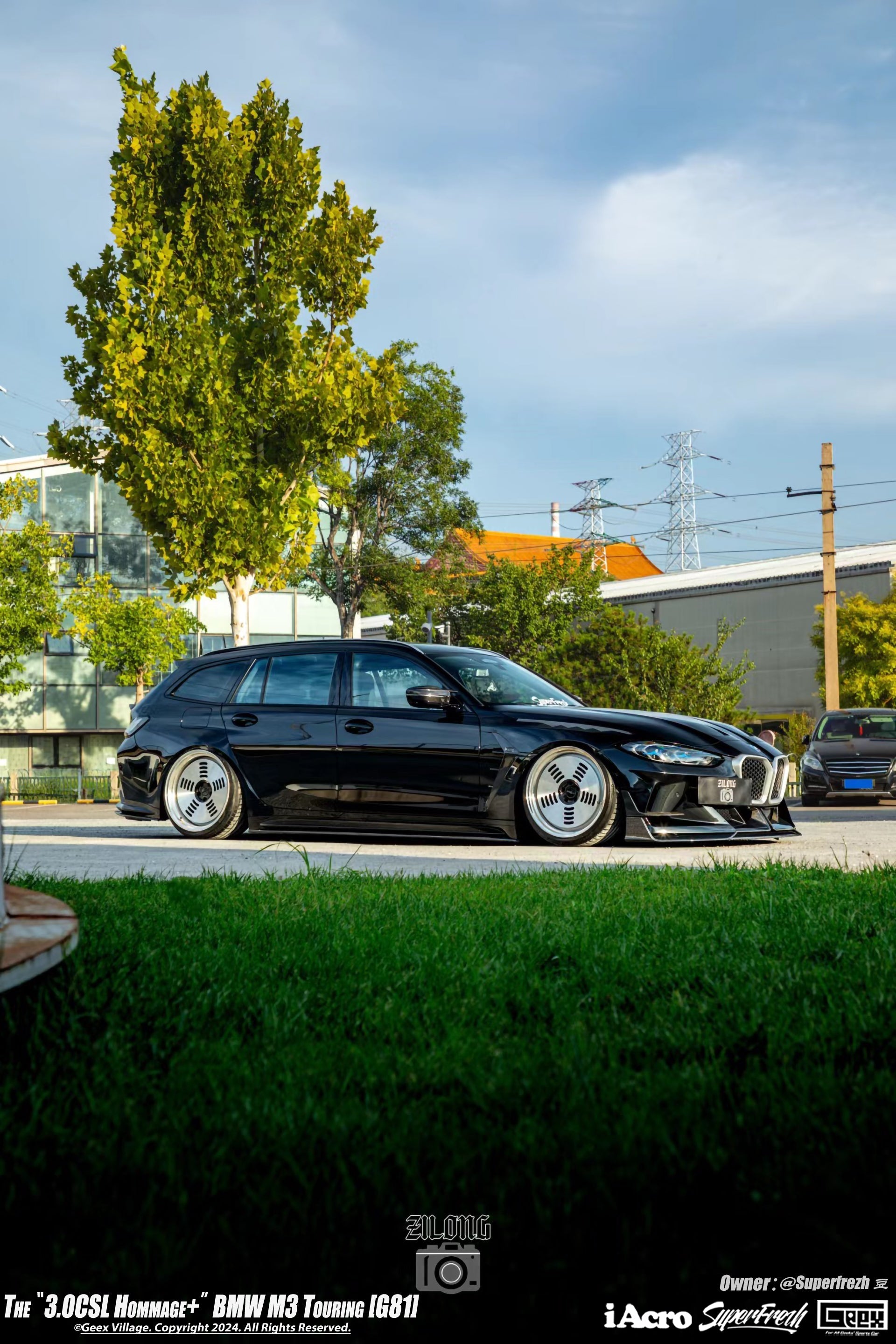 BMW M3CS M3C M3 G80 G81 2021-ON with Aftermarket Parts - Hommage+ Front Fenders Carbon Fiber from Geex Village