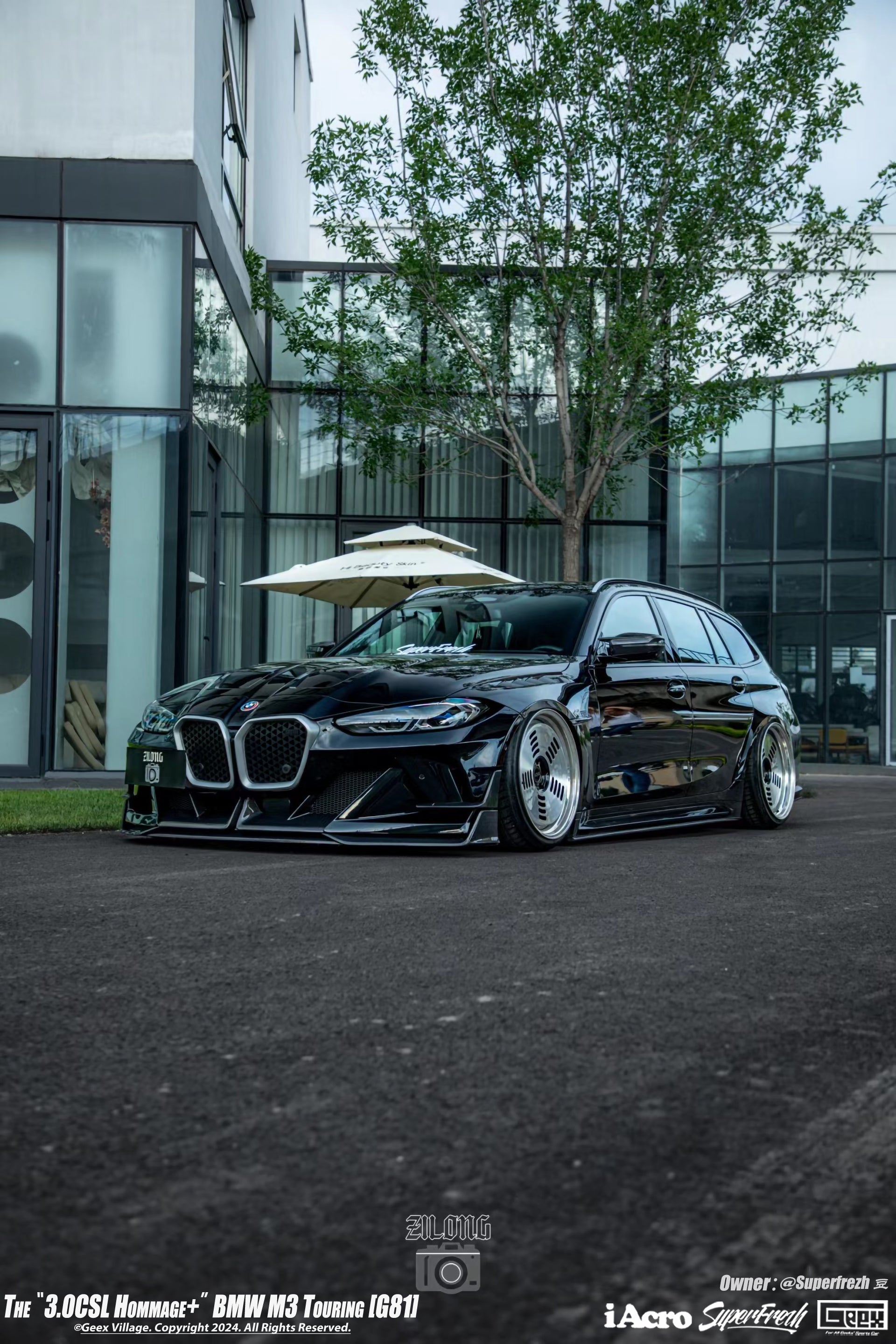 BMW M3CS M3C M3 G80 G81 2021-ON & M4CSL M4CS M4C M4 G82 G83 2021-ON with Aftermarket Parts - Front Bumper Kit Carbon Fiber from Geex Village