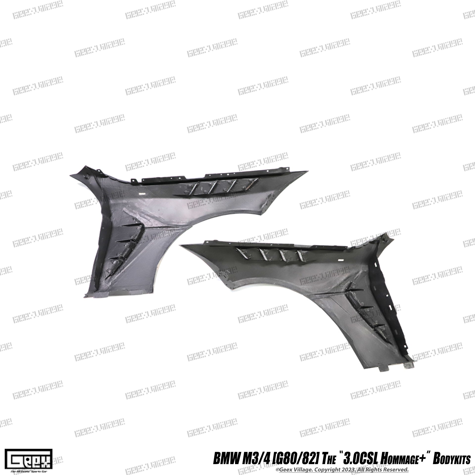 BMW M4CSL M4CS M4C M4 G82 G83 2021-ON with Aftermarket Parts - Hommage+ Front Fenders Carbon Fiber from Geex Village