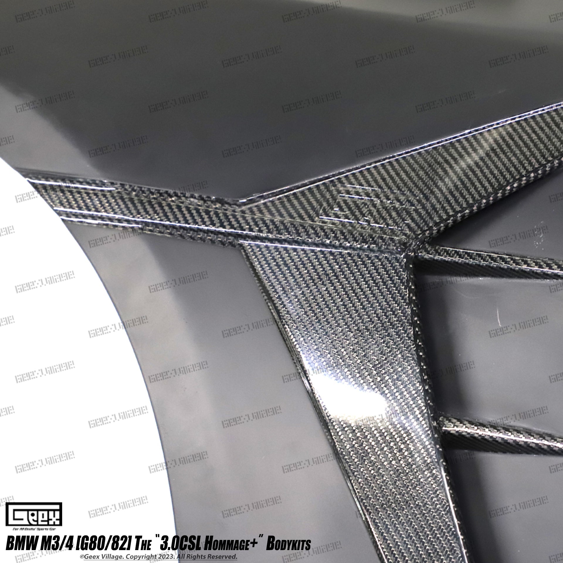 BMW M4CSL M4CS M4C M4 G82 G83 2021-ON with Aftermarket Parts - Hommage+ Front Fenders Carbon Fiber from Geex Village